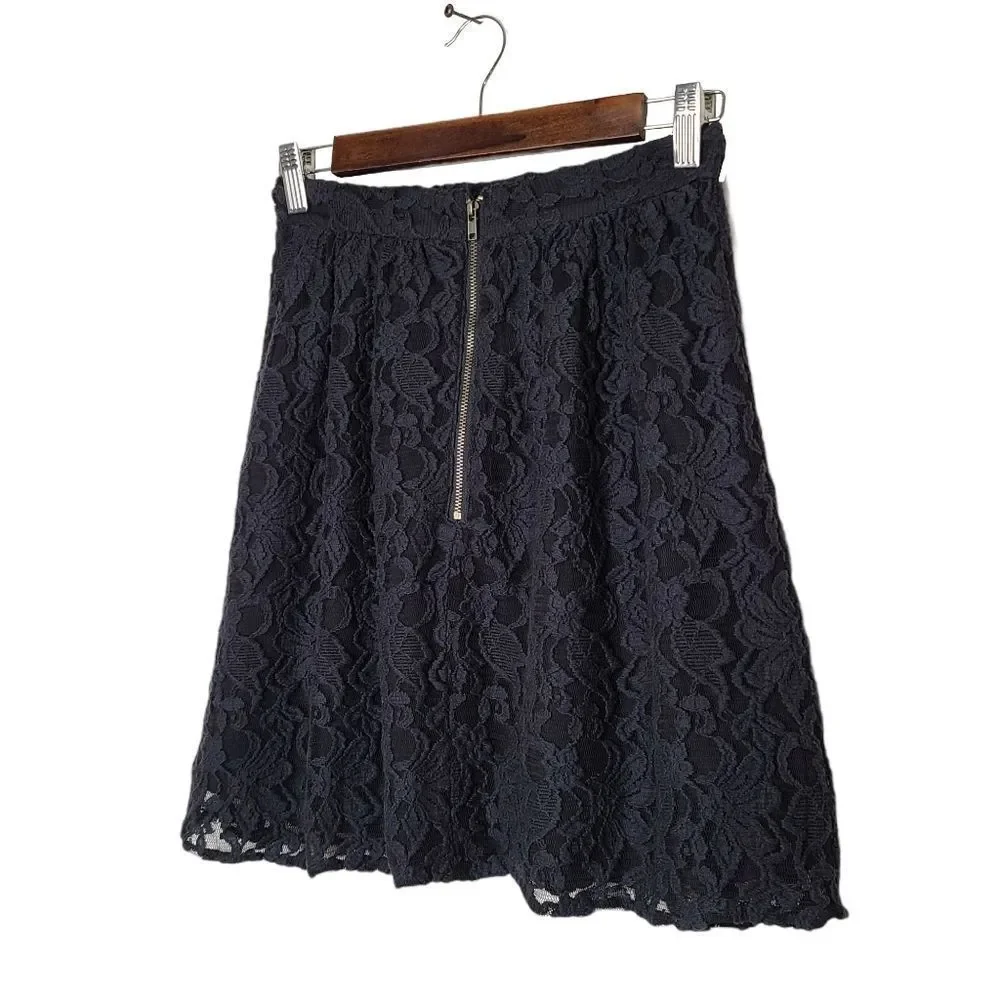 Kimchi Blue | Black Lined Lace Pocket Skirt | 2 - Picture 10 of 14